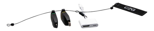 C2G Universal 4K HDMI Adapter Ring with Color Coded Mini DisplayPort, USB-C, and Lightning - videoadaptersett - Mini DisplayPort / HDMI / USB /