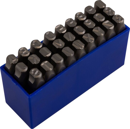 PELA 549856 Bokstavstans 9 mm, 27-pakk, Verksted & bil