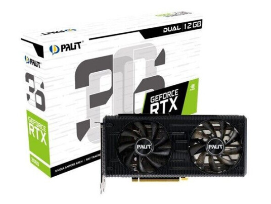 Palit GeForce RTX 3060 DUAL 12GB GDDR6 - 12GB GDDR6 RAM - Grafikkort