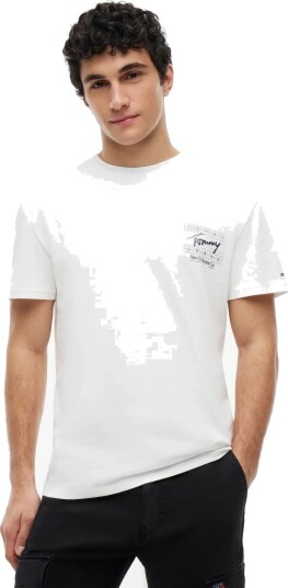Tommy Jeans Tjm Reg Sign Flag Ss Tee Ext White XXL Tommy Jeans Tjm Reg Sign Flag Ss Tee Ext White XXL