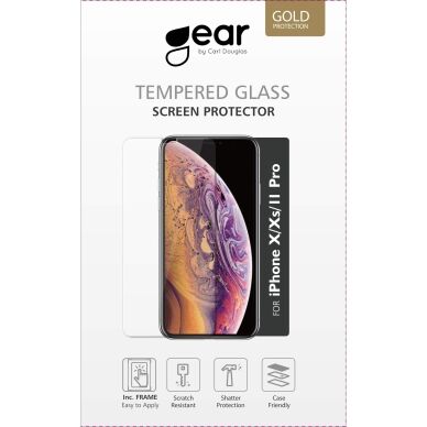 GEAR Herdet Glass Skjermbeskytter for iPhone X/Xs/11Pro - Gjennomsiktig