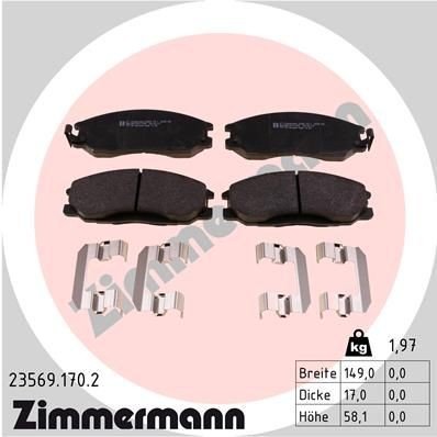 Bremseklosser ZIMMERMANN 23569.170.2