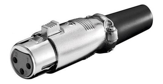 Pro 3-Pin Mikrofonplugg med gullkontakter - Svart Pro 3-Pin Mikrofonplugg med gullkontakter - Svart