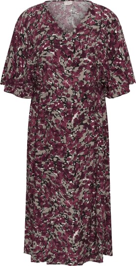 Kaffe Curve Kcmaggie Dress   Burgundy   52