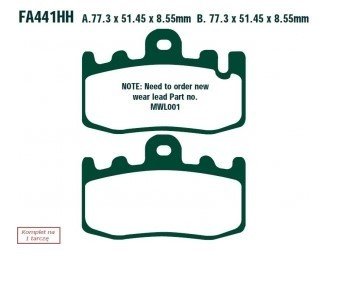 Bremseklosser EBC Brakes FA441HH