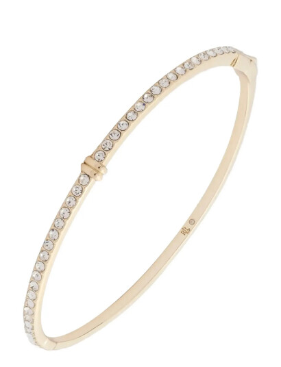 LAUREN RALPH LAUREN Br Thin Pave Hinge Bangle   Gld/Cry |Guld |One Size