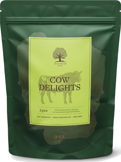 Essential Foods Cow Delights Tørkede Okseører 150 G