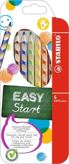 STABILO colored pencils EASYCOLOR L 6-STK ASS. For lefthanded