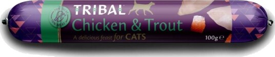 Tribal Cat Chicken & Trout Sausage 100g Tribal Cat Chicken & Trout Sausage 100g