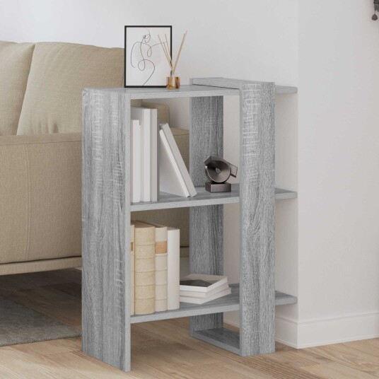 vidaXL Bokhylle Grå Sonoma 52 x 25 x 71,5 cm Konstruert tre