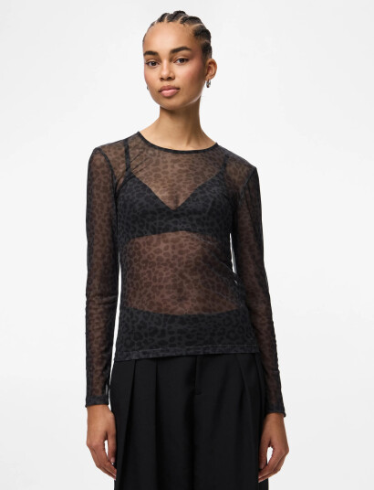 Pieces Pcninni Ls Mesh Top Jrs Noos Bc Black L Pieces Pcninni Ls Mesh Top Jrs Noos Bc Black L