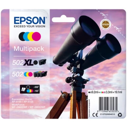 Original blekkpatron Epson 502 XL svart