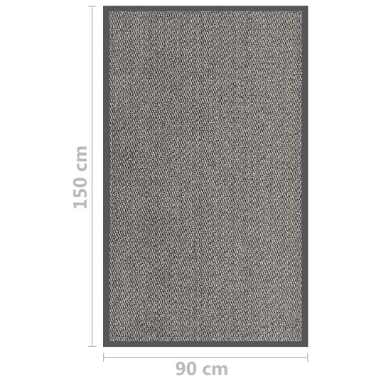 vidaXL Tuftet dørmatte 90x150 cm lysebrun