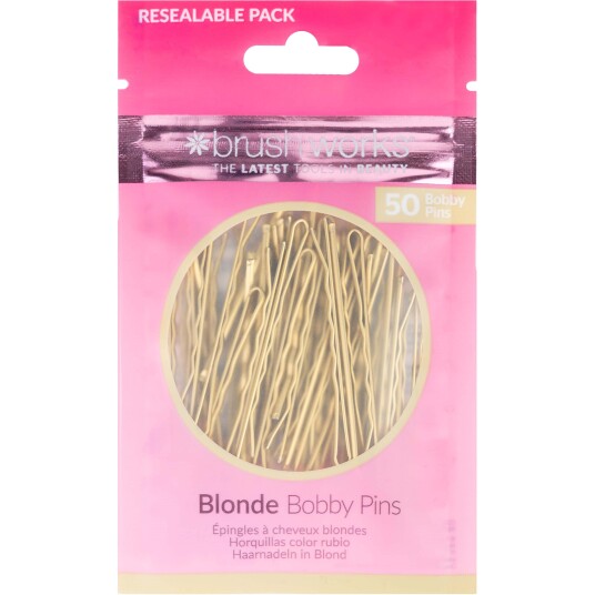 Brushworks Blonde Bobby Pins 50pcs