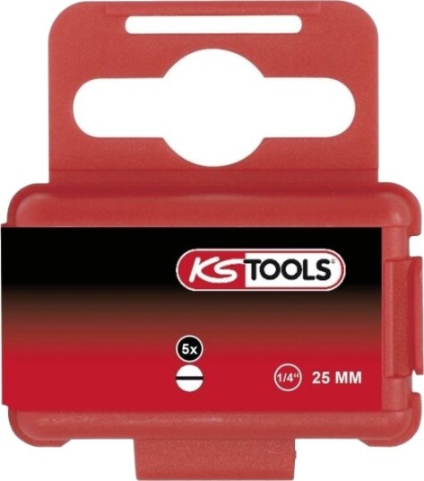 Ks Tools 918.3321, Nickel, Din 3126, Iso 1173 - C 6,3, 25 Mm, 40 G, 25,4 / 4 Mm (1 / 4"), Sekskantet Ks Tools 918.3321, Nickel, Din 3126, Iso 1173 - C 6,3, 25 Mm, 40 G, 25,4 / 4 Mm (1 / 4"), Sekskantet