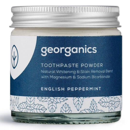 Naturlig tannkrem Powder Georganics engelsk peppermynte