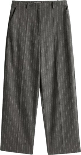 Tommy Hilfiger Pinstripe Loose Straight Pant - Grey - 42 Tommy Hilfiger Pinstripe Loose Straight Pant - Grey - 42
