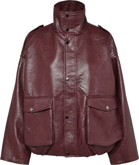 Topshop Tstoma Coated Bomber Otw WINERY S