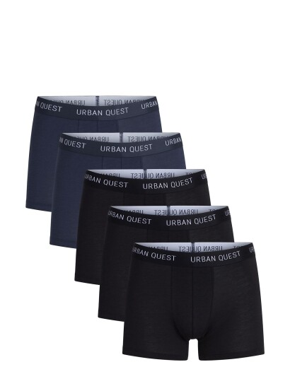 URBAN QUEST 5-Pack Men Bamboo Tights - Black - M