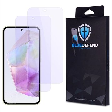 BlueDefend Samsung Galaxy A35 Anti Blue Light Skjermbeskyttere Beskyttelsesglass 2 stk.