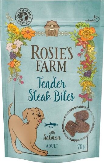 Rosie'S Farm Adult Snacks Tender Steak Bites Laks 5 X 70 G