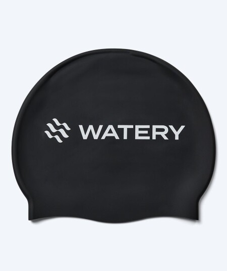 Watery badehette til junior 6-12 - Signature - Svart - Badehetter - Unisex Watery badehette til junior 6-12 - Signature - Svart - Badehetter - Unisex
