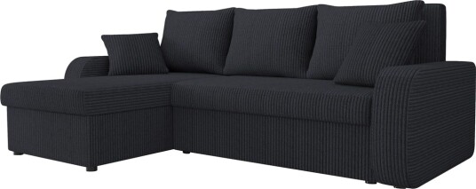 Alvared Sofa med Sjeselong 3 seter   Svart