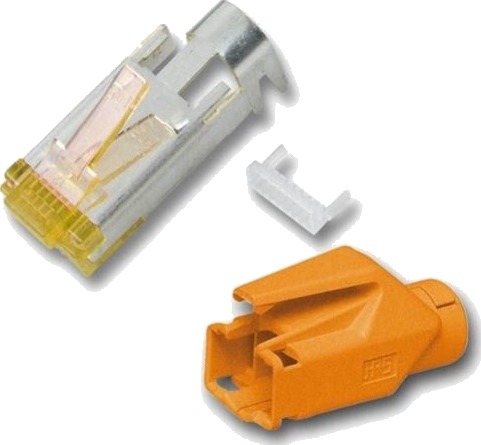 Efb Elektronik H7642.10-50, Rj-45, Oransje, Hankjønn, Rett, Cat6a, S/Utp (Stp)