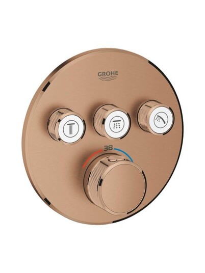 Grohe Grohtherm SmartControl Termostat med 3 Ventiler Brushed Warm Sunset