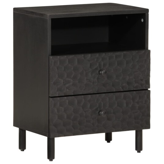 Nattbord svart 50x33x60 cm heltre mango 8720845422479