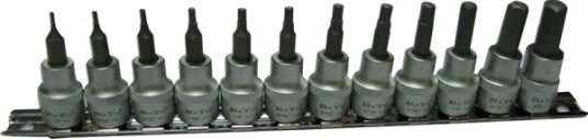 Bato Stifttoppsett 3/8" 6-Kant Tommer 12 Deler