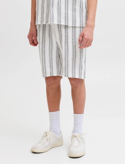 Jack & Jones Jpstjaiden Coba Stripe Jog Short M Jnr Cream 146