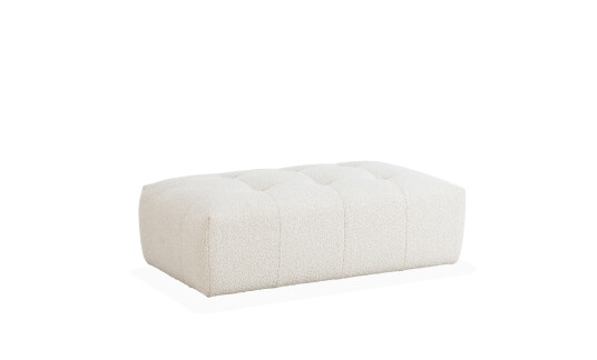 Soffadirekt COCO Fotskammel Bouclé Offwhite