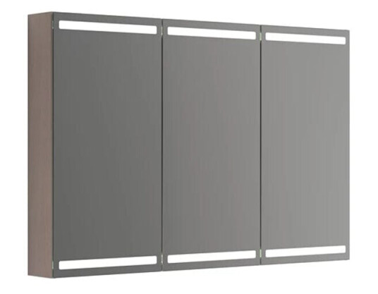 Dansani Calidris Parallel Speilskap 120cm 3 Dører / Grå eik