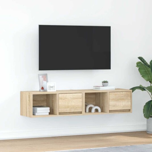 TV benker 2 stk sonoma eik 60x31x25,5 cm konstruert tre