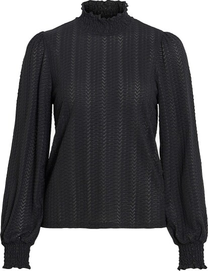 Vila Topp Vilyri L/S Smock Top Svart