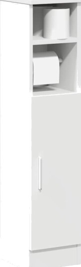Vidaxl Baderomsskap med rulleholder hvit 20,5x22x90 cm 858497 Vidaxl Baderomsskap med rulleholder hvit 20,5x22x90 cm 858497