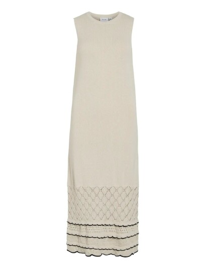 Vila Vizinnia S/L Detail Long Knit Dress - Black - XS Vila Vizinnia S/L Detail Long Knit Dress - Black - XS