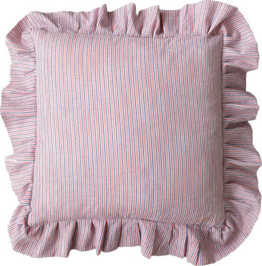 Mimou Pute med volang Stripe Rosa