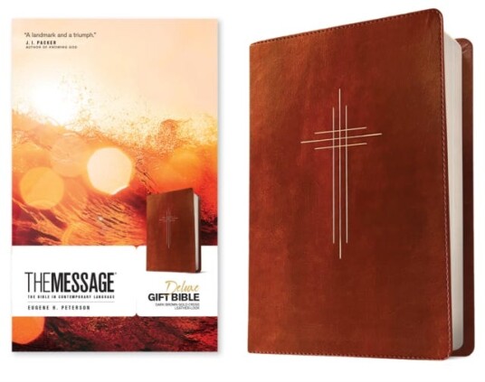 The Message Deluxe Gift Bible Dark Brown Gold