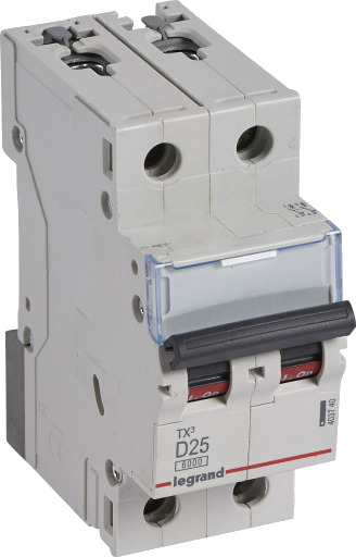 Legrand 5 stk TX³ MCB automatsikring D10 3P 3M 6kA