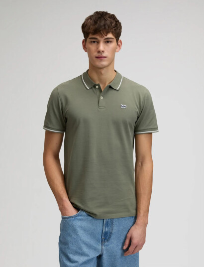 Lee Jeans Pique Polo   Khaki green   M x 00