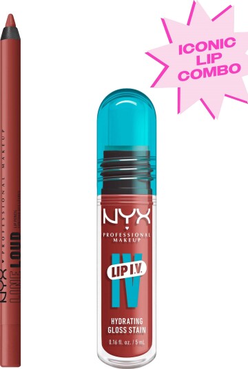 NYX PROFESSIONAL MAKEUP Stain & Shine Duo Lip Combo 30 Leave A Legacy