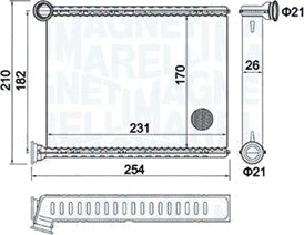 Varmeapparat register MAGNETI MARELLI 350218473000