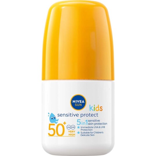 NIVEA Kids Sensitive Solkrem Roll-on SPF 50+ 50 ml NIVEA Kids Sensitive Solkrem Roll-on SPF 50+ 50 ml