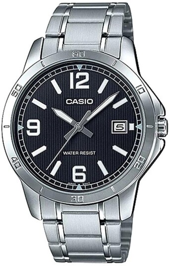 Casio Herreklokke MTP V004D 1B2UDF Classic Sort/Stål Ø41.5 mm Casio Herreklokke MTP V004D 1B2UDF Classic Sort/Stål Ø41.5 mm