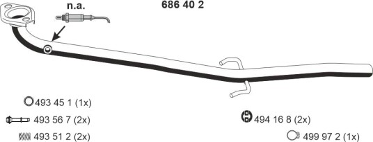 Eksosrør ERNST 686402