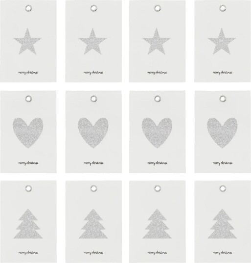 house doctor Gift Tag Hdglitr White Silver SILVER One Size house doctor Gift Tag Hdglitr White Silver SILVER One Size