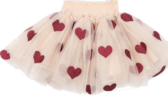 Konges Sløjd Tyllskjørt Tullie Coeur Glitter Konges Sløjd 3 år (98) Skjørt Beige