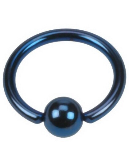Utgått Metallic Blå Ball Closure Ring Piercing 12 x 16 mm